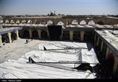 آیین برافراشته شدن خیمه امامزاده هارونیه اصفهان