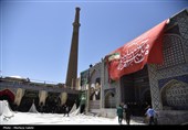 آیین برافراشته شدن خیمه امامزاده هارونیه اصفهان
