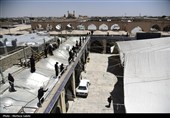 آیین برافراشته شدن خیمه امامزاده هارونیه اصفهان