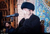 روضه خوانی آیت‌الله عاملی در سوگ سیدالشهدا(ع)