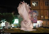 مراسم رونمایی از یادمان شهیدان مدرسه شجره طیبه میناب - همدان