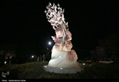 مراسم رونمایی از یادمان شهیدان مدرسه شجره طیبه میناب - همدان