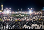 آیین علم‌گردانی هیئت‌های مذهبی مشهد در حرم مطهر رضوی