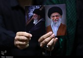 مراسم عزاداری شب عاشورای حسینی در جوار محل شهادت قائد شهید