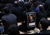 مراسم عزاداری شب عاشورای حسینی در جوار محل شهادت قائد شهید