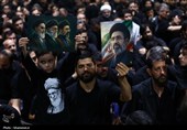 مراسم عزاداری شب عاشورای حسینی در جوار محل شهادت قائد شهید