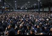 مراسم عزاداری شب عاشورای حسینی در جوار محل شهادت قائد شهید