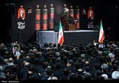 مراسم عزاداری شب عاشورای حسینی در جوار محل شهادت قائد شهید