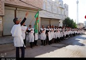 عزاداری هیات کفن پوشان مسلم ابن عقیل روستای سوکهریز شهرستان خرمدره