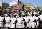 عزاداری هیات کفن پوشان مسلم ابن عقیل روستای سوکهریز شهرستان خرمدره