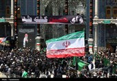 شور عاشورایی هیئت‌های مذهبی در حرم بانوی کرامت