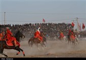آیین خیمه‌برداری نوش‌آباد با یاد شهدای میناب برگزار شد