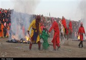 آیین خیمه‌برداری نوش‌آباد با یاد شهدای میناب برگزار شد