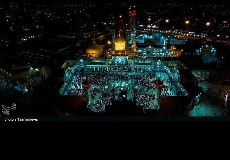 شب‌های محرم در حرم بانوی کرامت از قاب آسمان