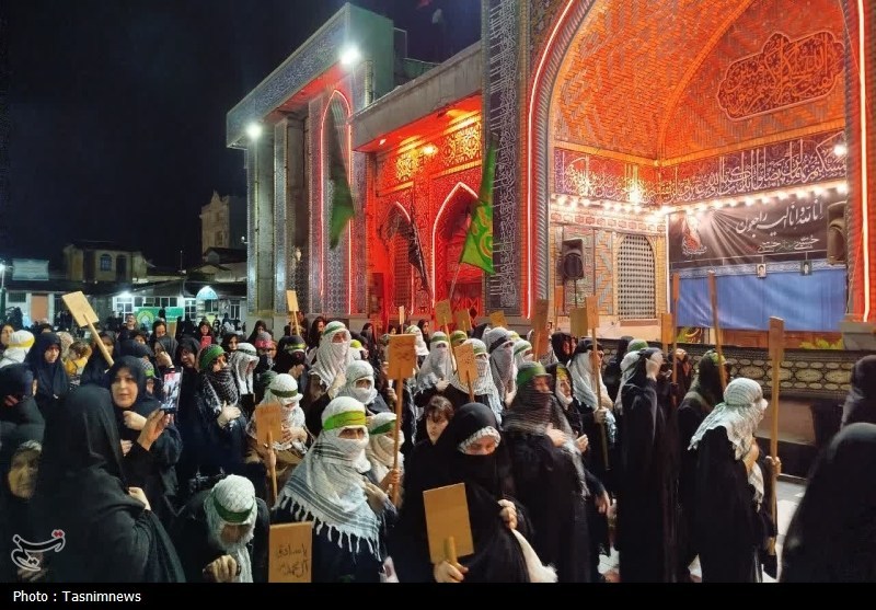 بانوان آستانه اشرفیه روایتگر صحنه تدفین شهدای کربلا توسط قوم بنی‌اسد