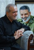 دیدار پزشکیان با خانواده شهید سپهبد موسوی