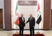 دیدار عراقچی با مشاور  امنیت ملی عراق و مسئول کمیته تشییع رهبر شهید
