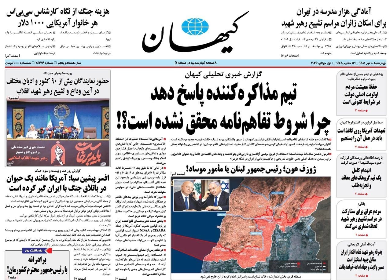 روزنامه وطن امروز , روزنامه کیهان , روزنامه خراسان , روزنامه جوان , روزنامه همشهری , روزنامه جام جم , روزنامه اینترنتی صدای ایران , 