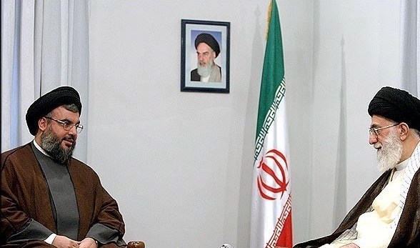 السيد حسن نصر الله , الإمام الخامنئي , آية الله السيد مجتبى الخامنئي , تشييع الامام الخامنئي , قائد الثورة الإسلامية ,