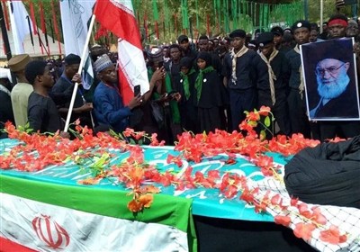 مراسم نمادین تشییع پیکر امام شهید آیت‌الله سید علی خامنه‌ای در نیجریه