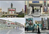 حرم رضوی با فضاآرایی و طنین «باید برخاست» مهیای وداع شد
