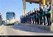 بدرقه زائران زنجانی به مراسم تشییع