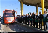 مراسم بدرقه زائران مراسم وداع با رهبر شهید انقلاب