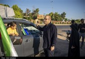 بدرقه زائران مراسم وداع با رهبر شهید انقلاب - شیراز