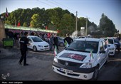 بدرقه زائران مراسم وداع با رهبر شهید انقلاب - شیراز