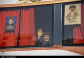 بدرقه زائران مراسم وداع با رهبر شهید انقلاب - شیراز