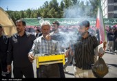 بدرقه زائران مراسم وداع با رهبر شهید انقلاب - شیراز