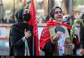 میدان انقلاب تهران پیش از آغاز مراسم  تشییع پیکر مطهر آقای شهید ایران