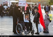 میدان انقلاب تهران پیش از آغاز مراسم  تشییع پیکر مطهر آقای شهید ایران