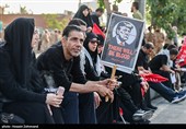پیش از آغاز مراسم  تشییع پیکر مطهر آقای شهید ایران