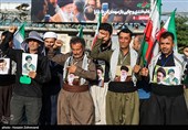 پیش از آغاز مراسم  تشییع پیکر مطهر آقای شهید ایران