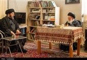 دیدار نماینده ولی‌فقیه در زنجان با آیت‌الله حسینی زنجانی
