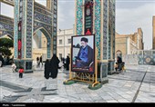 آماده‌سازی حرم مطهر رضوی در آستانه تشییع رهبر شهید انقلاب
