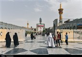 آماده‌سازی حرم مطهر رضوی در آستانه تشییع رهبر شهید انقلاب