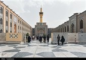 آماده‌سازی حرم مطهر رضوی در آستانه تشییع رهبر شهید انقلاب