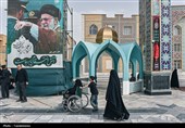 آماده‌سازی حرم مطهر رضوی در آستانه تشییع رهبر شهید انقلاب