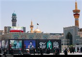 آماده‌سازی حرم مطهر رضوی در آستانه تشییع رهبر شهید انقلاب