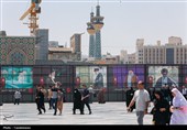 آماده‌سازی حرم مطهر رضوی در آستانه تشییع رهبر شهید انقلاب