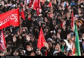 آیین بدرقه و تشییع رهبر شهید  در مسجد مقدس جمکران