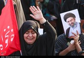 آیین بدرقه و تشییع رهبر شهید  در مسجد مقدس جمکران