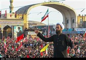 آیین بدرقه و تشییع رهبر شهید  در مسجد مقدس جمکران