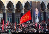 آیین بدرقه و تشییع رهبر شهید  در مسجد مقدس جمکران