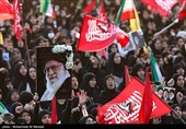 آیین بدرقه و تشییع رهبر شهید  در مسجد مقدس جمکران