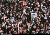 آیین بدرقه و تشییع رهبر شهید  در مسجد مقدس جمکران