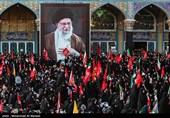 آیین بدرقه و تشییع رهبر شهید  در مسجد مقدس جمکران