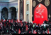 آیین بدرقه و تشییع رهبر شهید  در مسجد مقدس جمکران